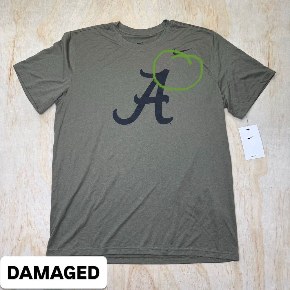 NEW DAMAGED Alabama Crimson Tide Nike Salute to Service Dri Fit Shirt LG